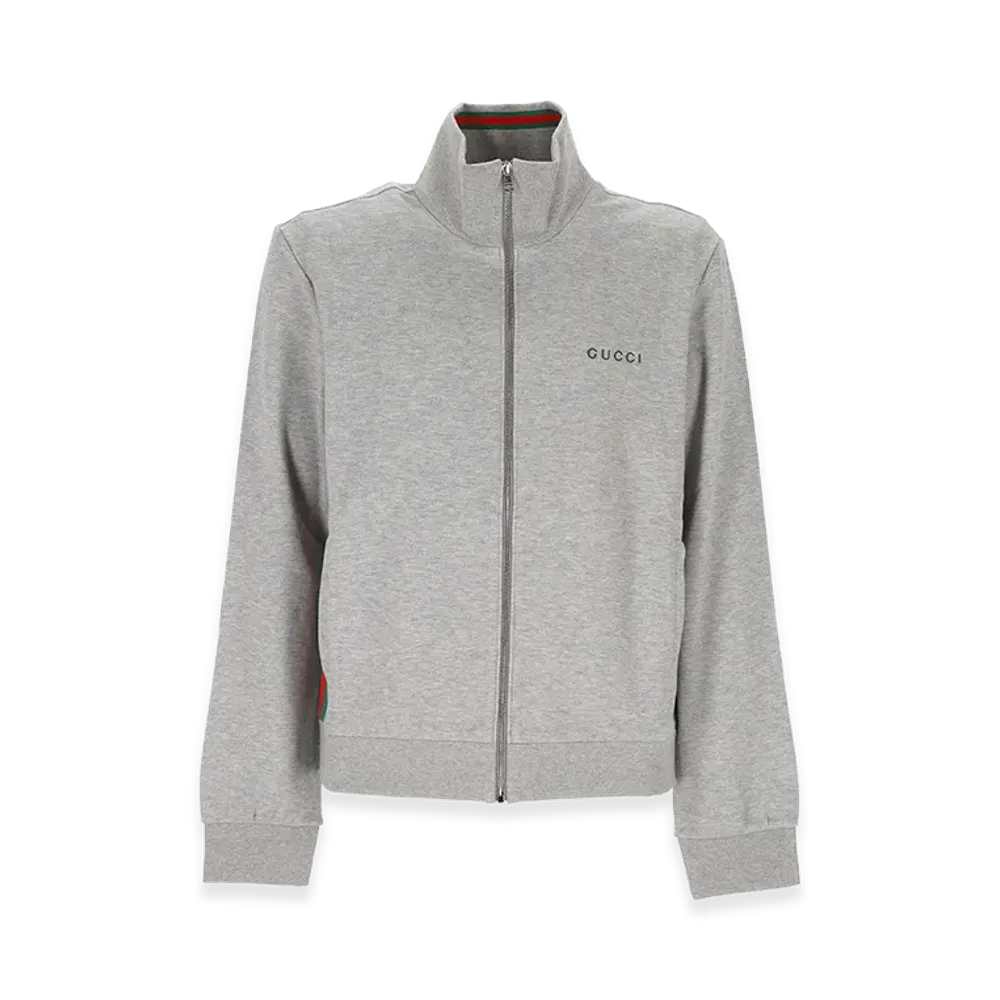 GUCCI Stretch Cotton Blend Sweatshirt "Grey"