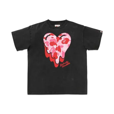 A BATHING APE x EMOTIONALLY UNAVAILABLE Abc Camo Tee "Black" EU-HR8-0000-C29