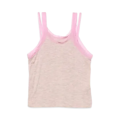 BEAMS Women Ribbed Cami Tank Top "Pink"