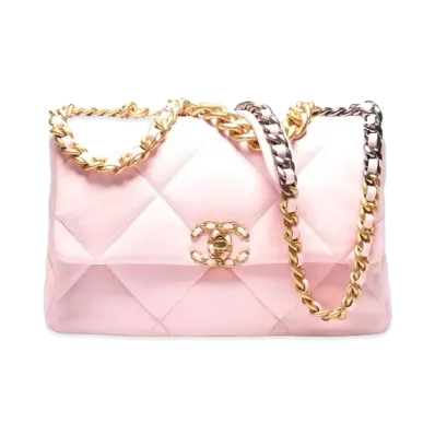 CHANEL 19 Large Hand Bag Lambskin "Pink"