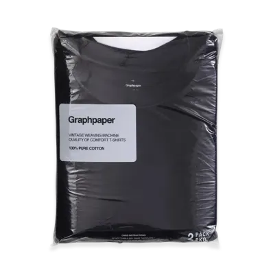 Graphpaper 2-Pack S/S Pocket Tee "Black"