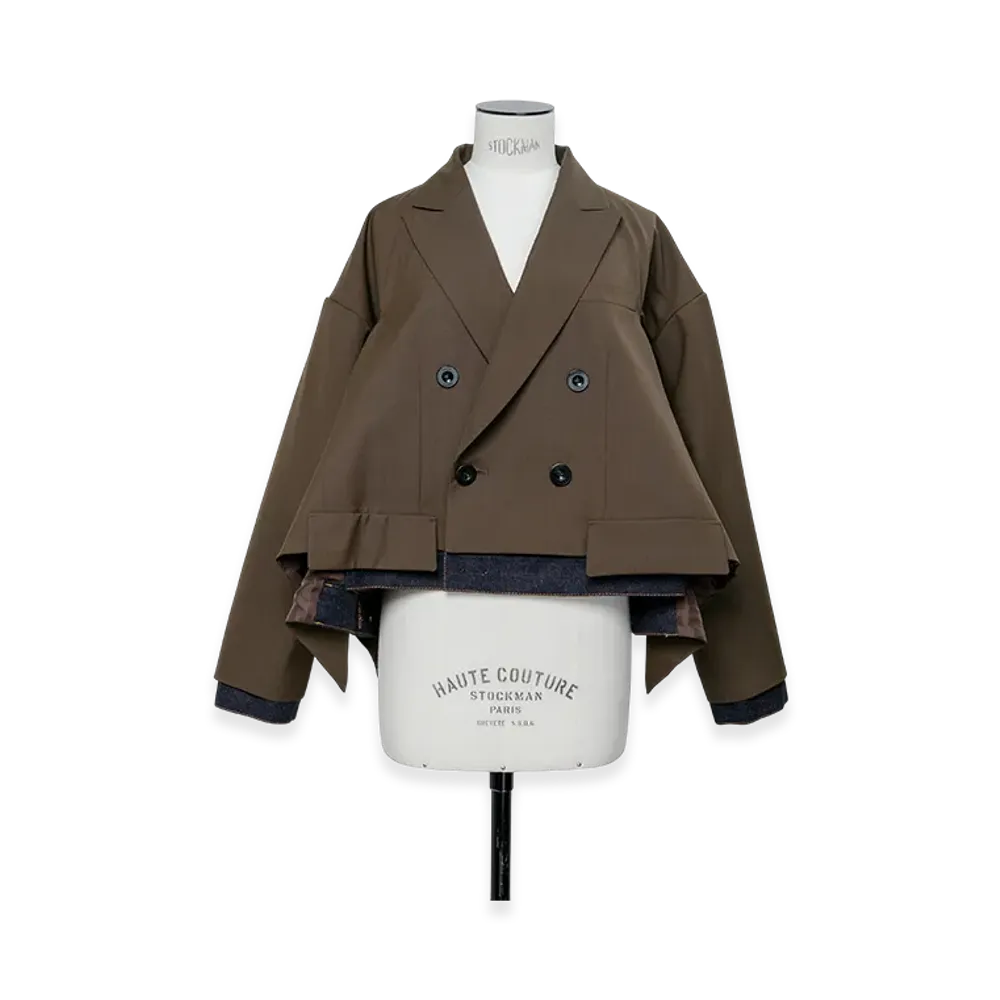 sacai Suiting x Denim Jacket "Brown/Indigo"