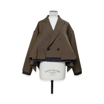 sacai Suiting x Denim Jacket "Brown/Indigo"