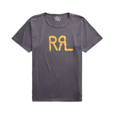 RRL Ralph Lauren Logo Jersey Tee "Navy"