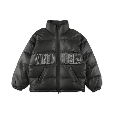 WIND AND SEA Ram Leather Down Jacket "Black"