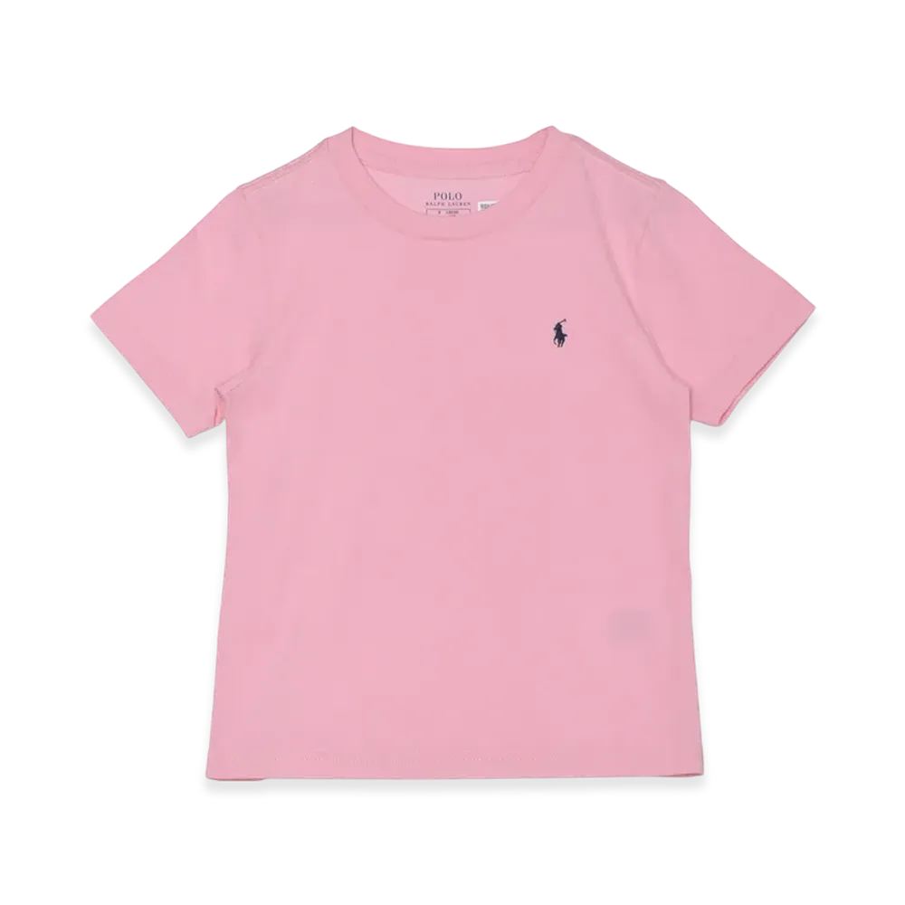 Polo Ralph Lauren Kids Short Sleeve Cotton Jersey Crewneck T-Shirt "Pink"
