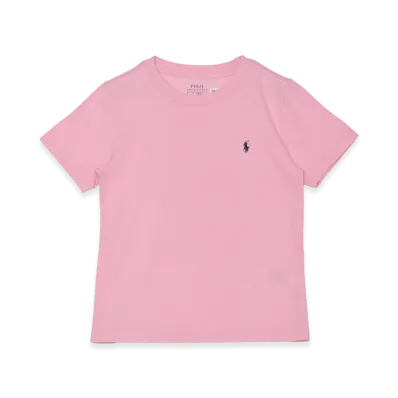 Polo Ralph Lauren Kids Short Sleeve Cotton Jersey Crewneck T-Shirt "Pink"