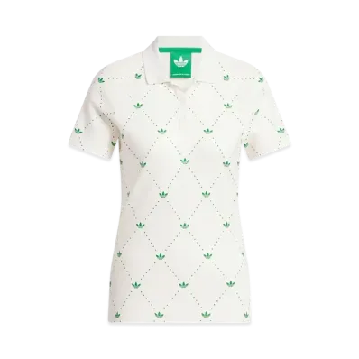 adidas Originals Golf Monogram Short Sleeve Shirt "Chalk White/Green"