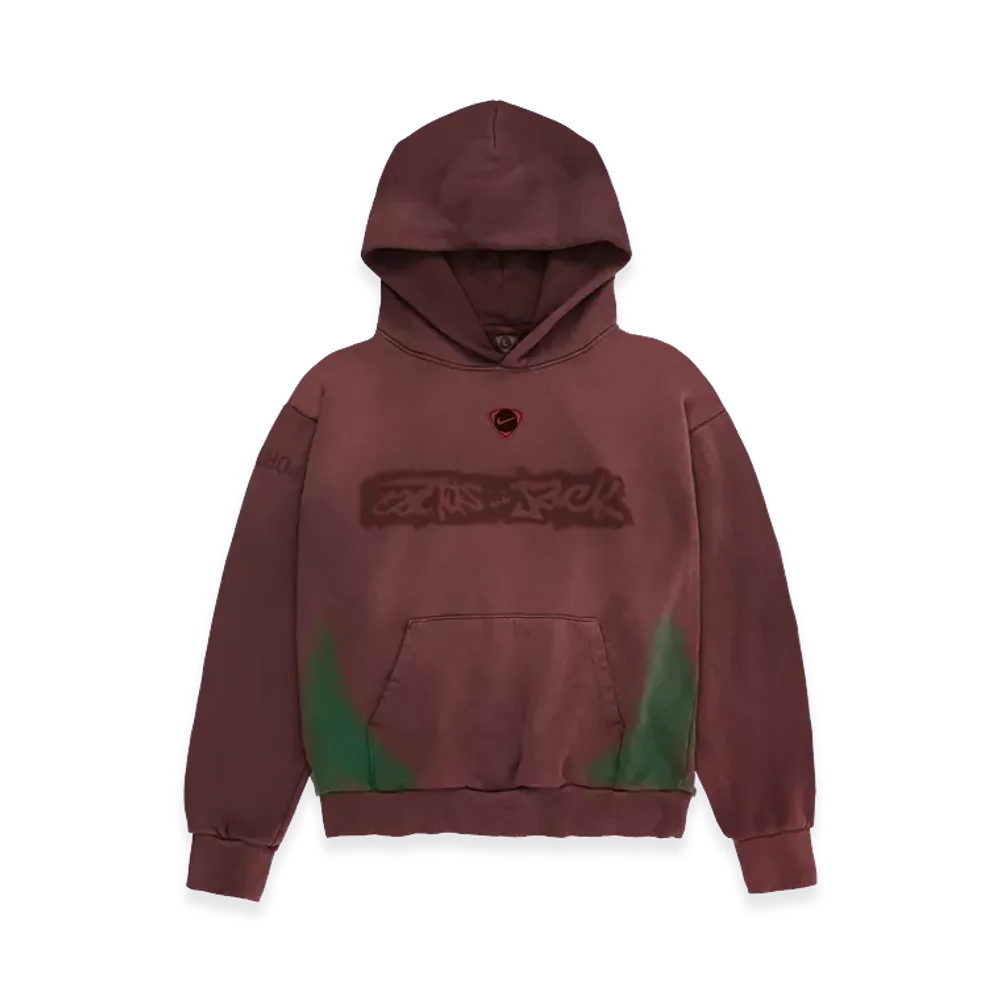 Travis Scott Cactus Jack x Nike Portugal Total 90 Hoodie "Burgundy"