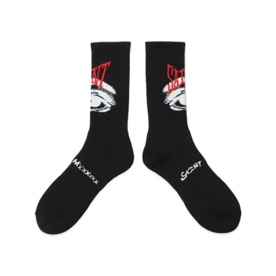 SAINT Mxxxxxx Eyes Socks "Black" (24SS) SM-YS8-0000-100