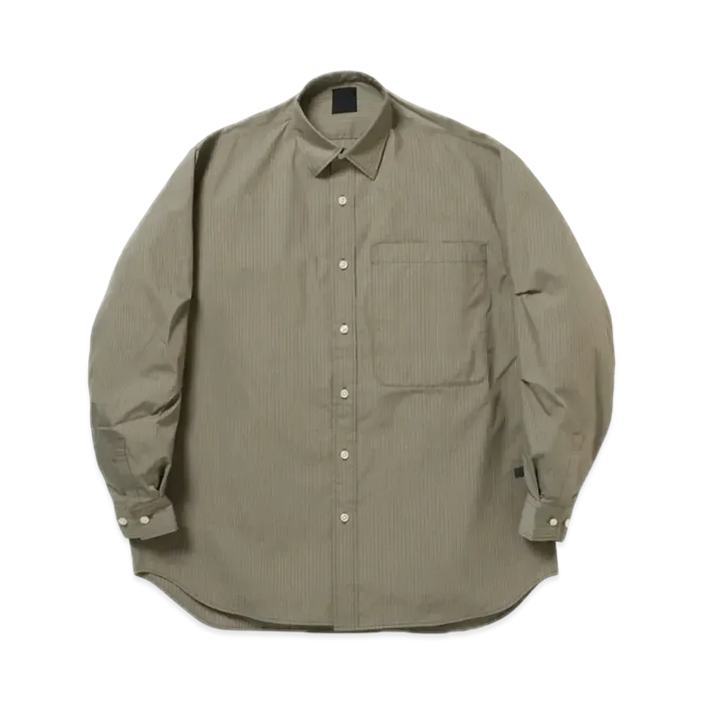 DAIWA PIER39 W's Tech Regular Stripe Shirt L/S "Wolf Gray"