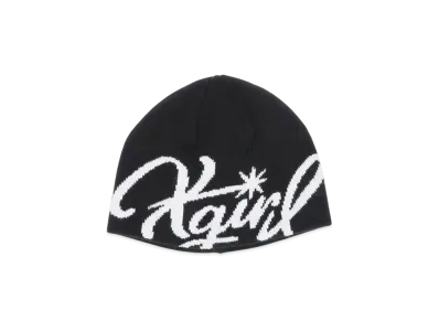 X-Girl Sign Logo Jacquard Beanie "Black"
