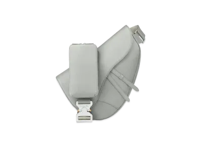 Dior Saddle Maxi Bag Grained Calfskin "Gray"