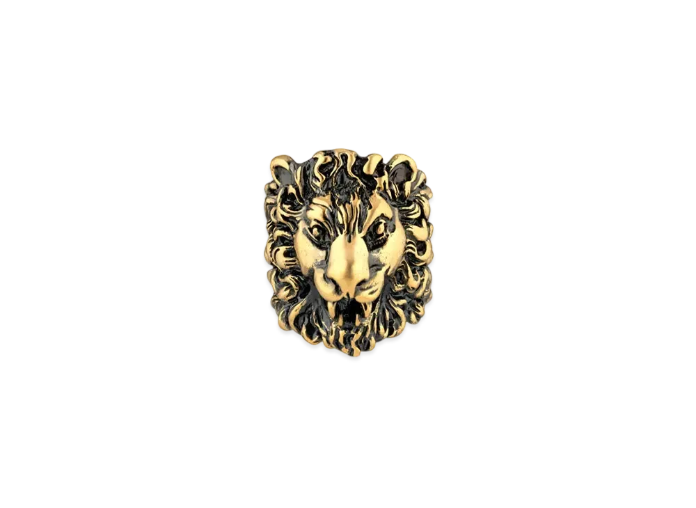 GUCCI Lion Head Ring "Gold"