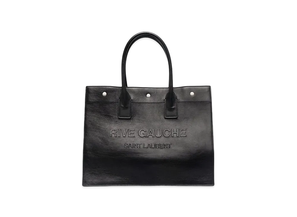 サンローラン リヴゴーシュ スモールトートバッグ スムースレザー "ブラック" 686266CWTFE1000