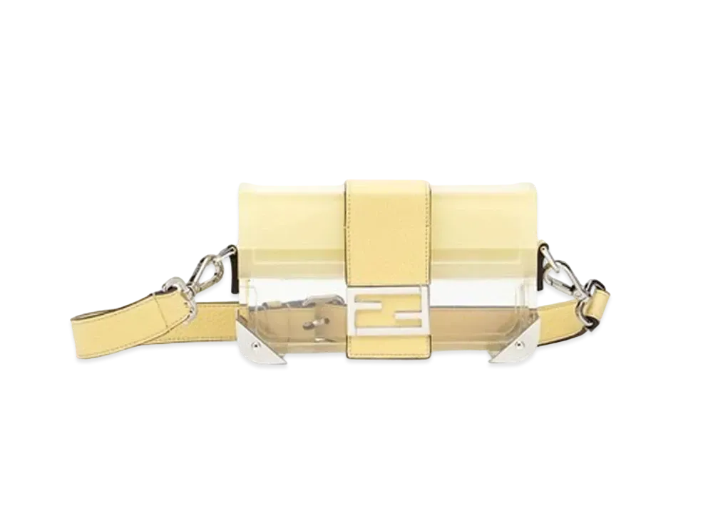FENDI Baguette Trunk Small & Clear Plexiglass Bag "Yellow"
