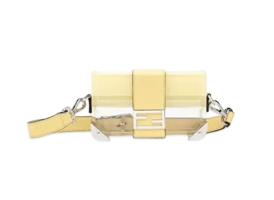 FENDI Baguette Trunk Small & Clear Plexiglass Bag "Yellow"