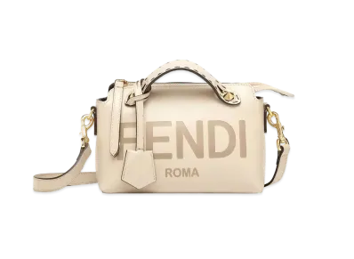 FENDI By The Way Small Leather Boston Bag Small "Gray"
