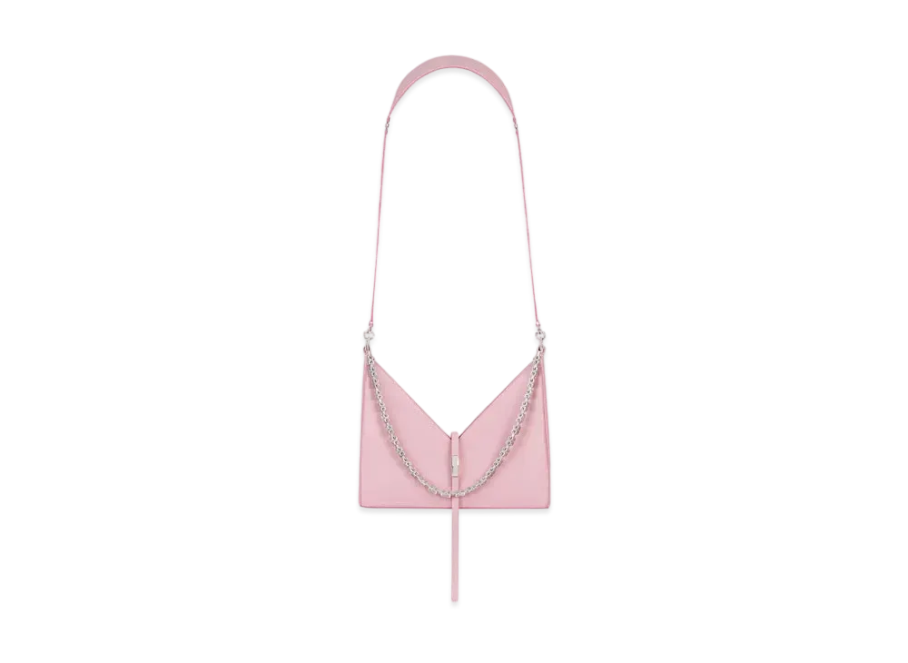 GIVENCHY Small Cut Out Bag in Box Leather with Chain "Pink"