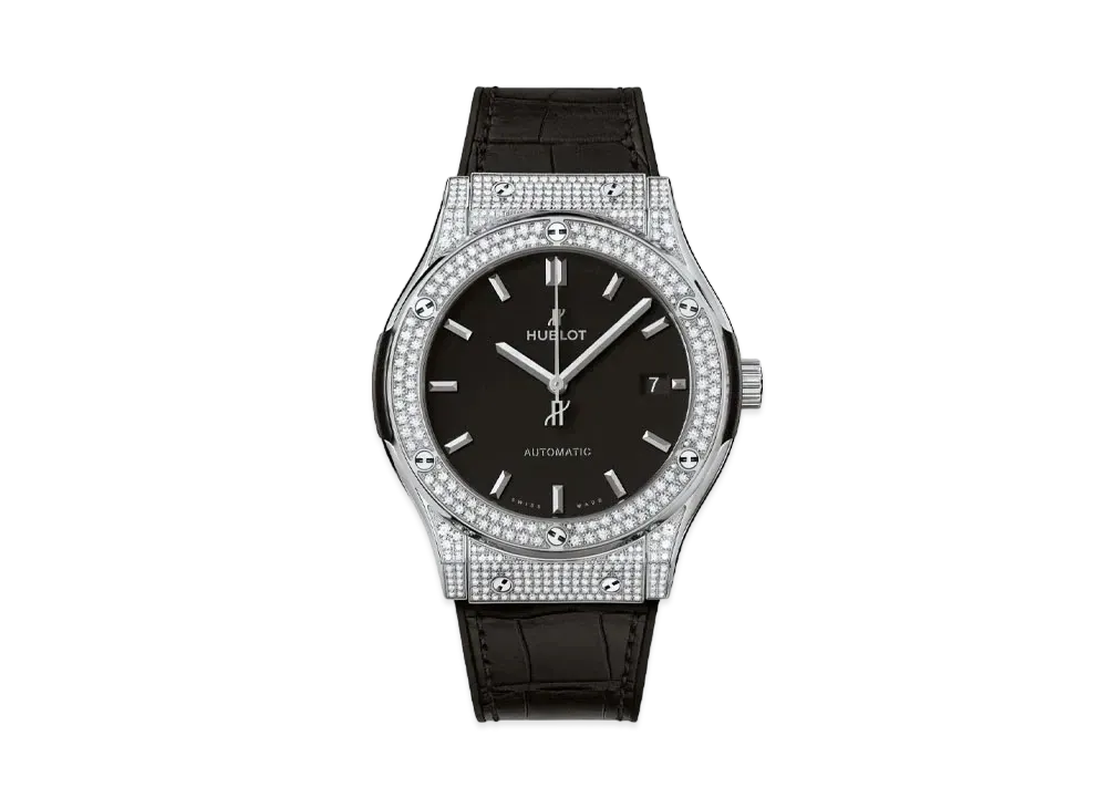 HUBLOT Classic Fusion Titanium Pave 42mm