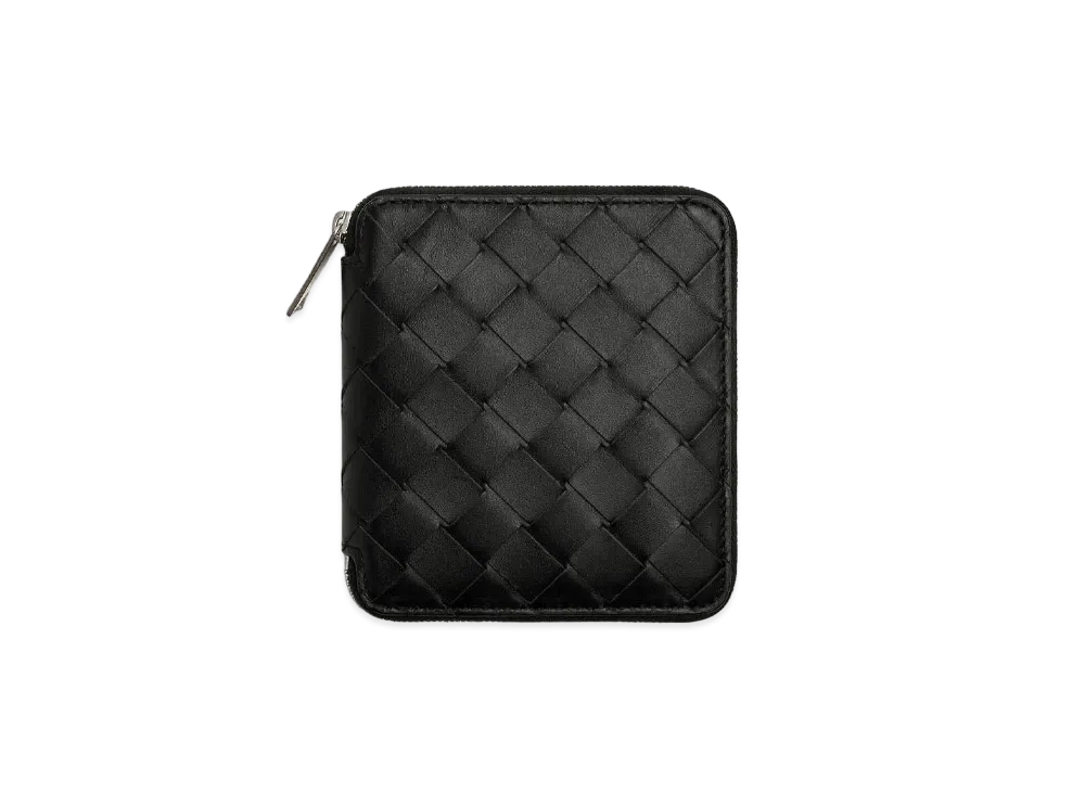 Bottega Veneta Compact Zip Around Wallet "Black"