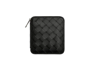 Bottega Veneta Compact Zip Around Wallet "Black"
