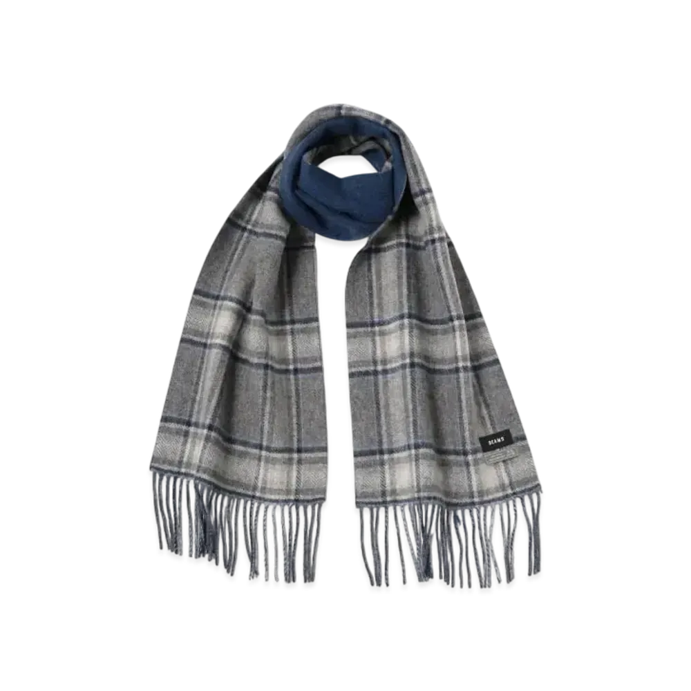 BEAMS Gradation Check Scarf "Gray"