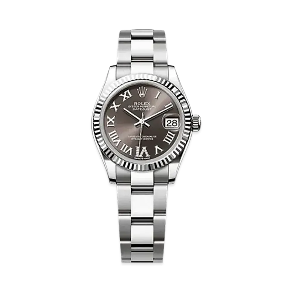 ROLEX Datejust 31mm Oystersteel & White Gold 278274 "Dark Grey"