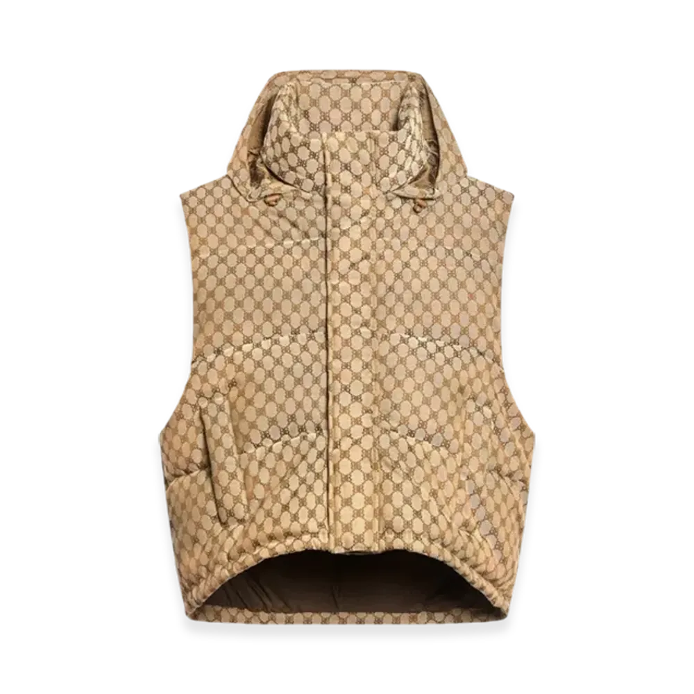 BALENCIAGA x GUCCI The Hacker Project Cocoon Puffer Gilet "Beige"