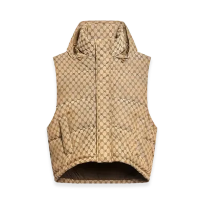 BALENCIAGA x GUCCI The Hacker Project Cocoon Puffer Gilet "Beige"
