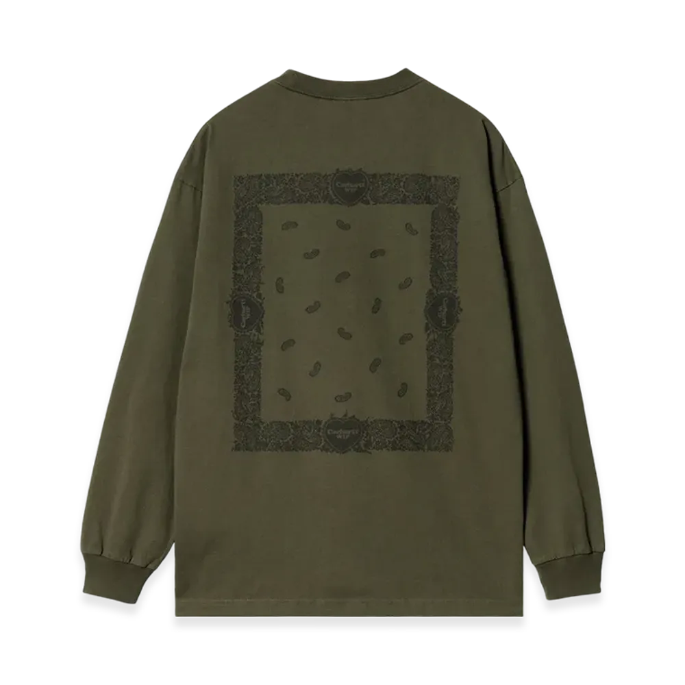 Carhartt WIP Paisley Long Sleeve T-Shirt "Plant/Black"