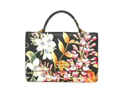 Salvatore Ferragamo Gancini Minibag "Black/New Bianco"
