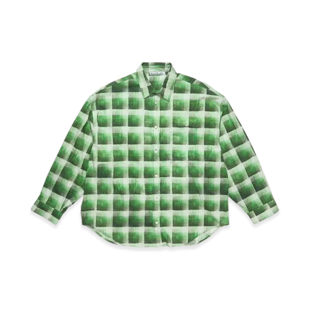 Acne Studios Check Button Up Shirt "Green"