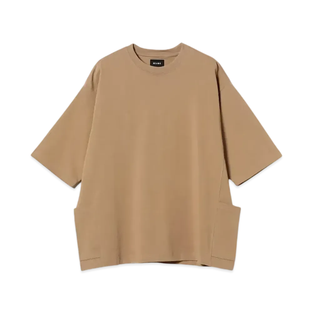BEAMS Side Pocket Loose Tee "Sand"