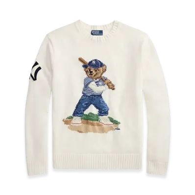 Polo Ralph Lauren x MLB Yankees Bear Sweater "Deckwash White Combo"