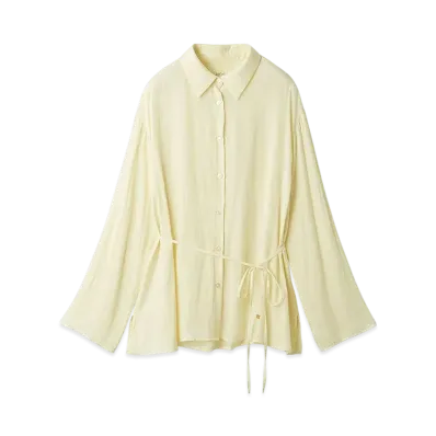 GELATO PIQUE Satin Shirt "Yellow"