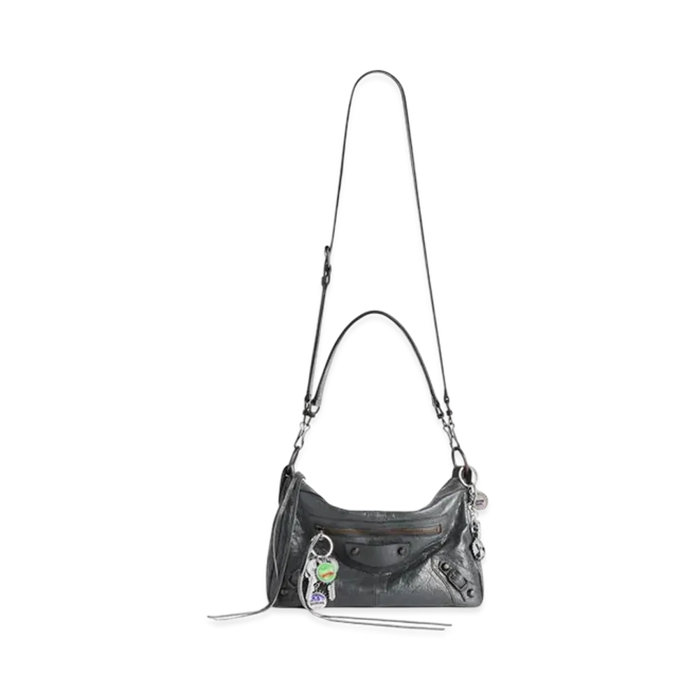 BALENCIAGA Le City Moto Small with Charm "Volcanic Rock"