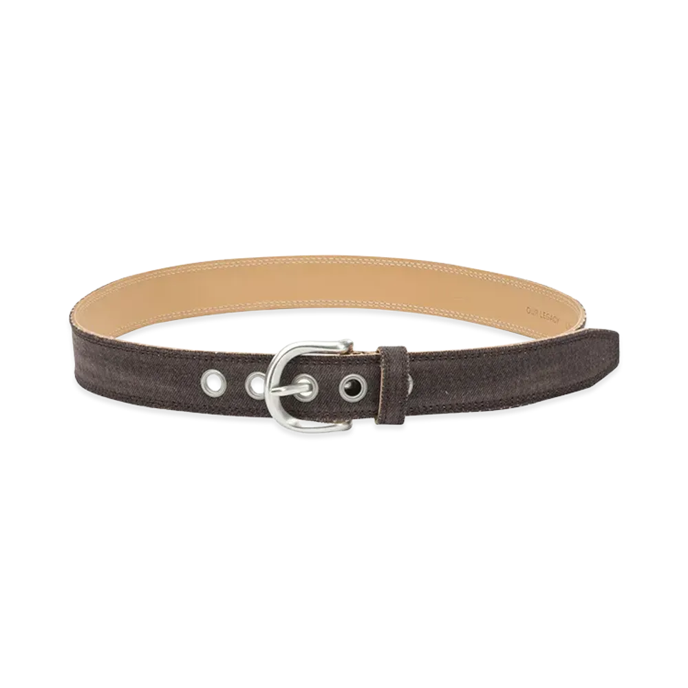 OUR LEGACY Denim And Leather Belt "Brown"