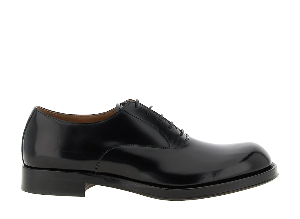 DRIES VAN NOTEN Women's Leather Lace-up Shoes "Black"