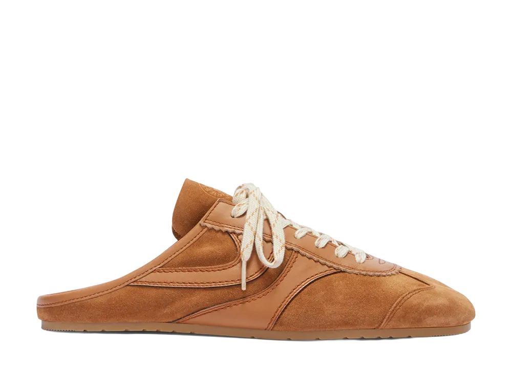 DRIES VAN NOTEN Suede Sneaker Mules "Tan"