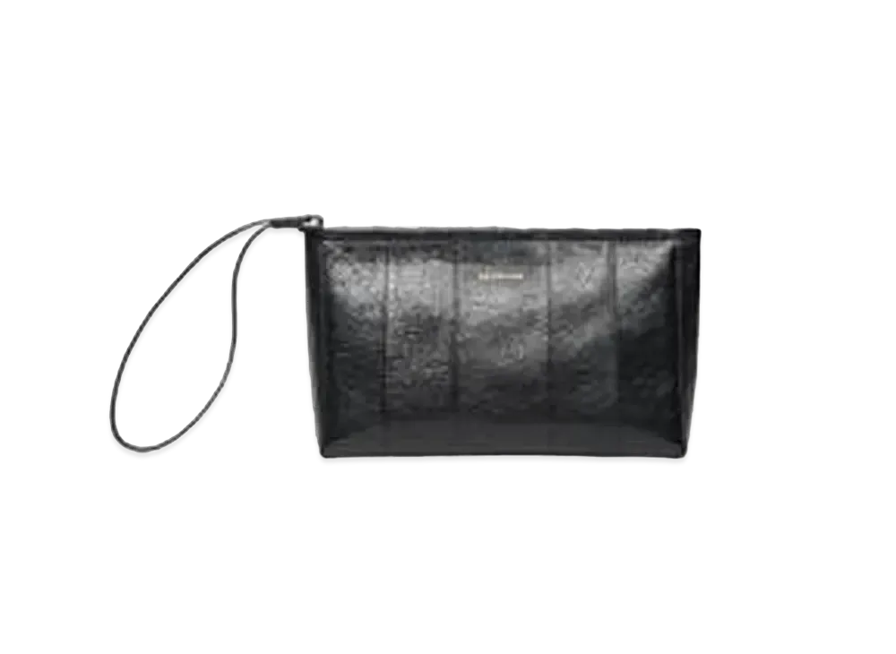 BALENCIAGA Barbes Small Zip Pouch With Handle "Black"