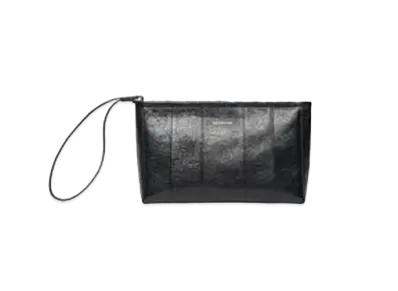 BALENCIAGA Barbes Small Zip Pouch With Handle "Black"