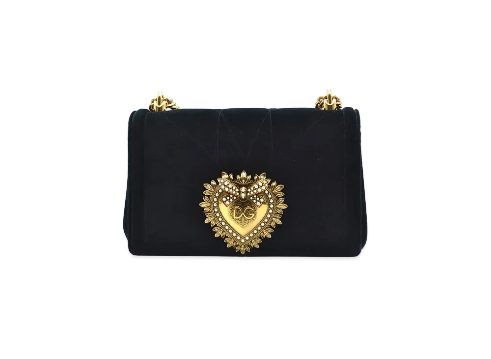 Dolce&Gabbana Devotion Shoulder Bag Big Size Matrass Verbel "Black"