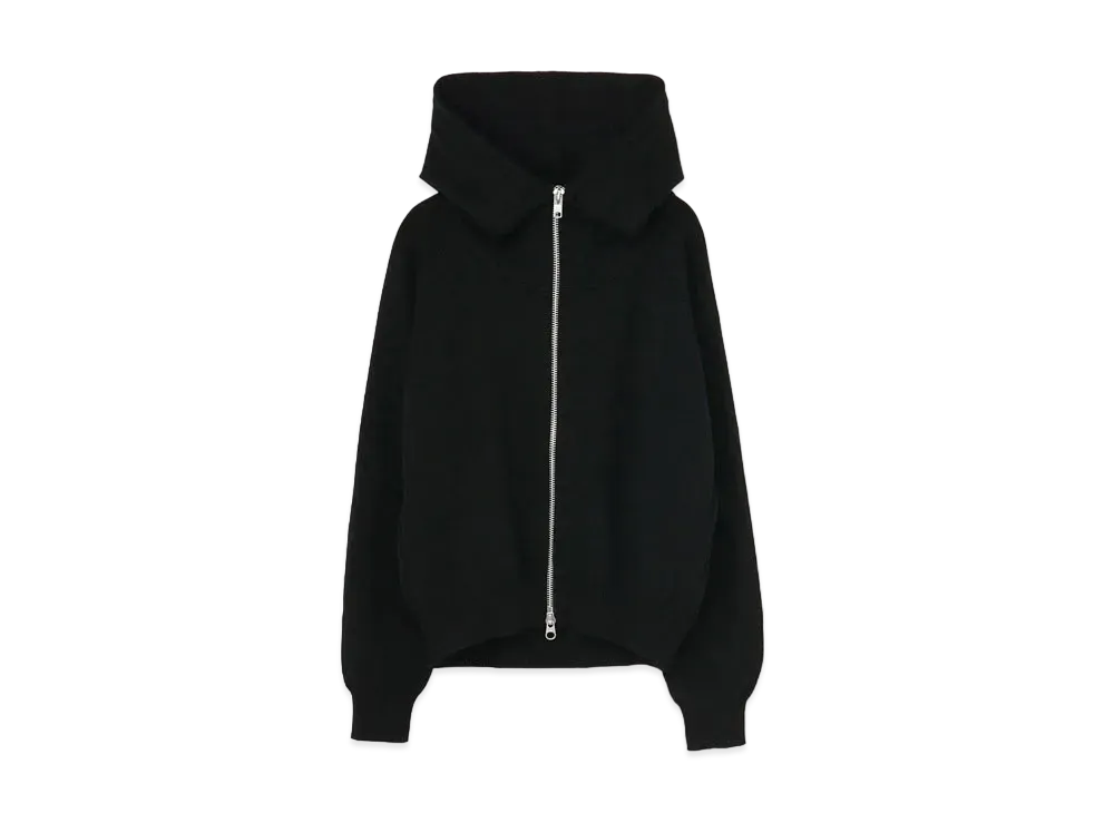 Yohji Yamamoto Y's POLYESTER/WOOL PLAIN STITCH SHORT FOODIE "Black"