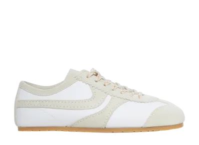 DRIES VAN NOTEN Women's Two-Tone Leather And Suede Sneakers "White"