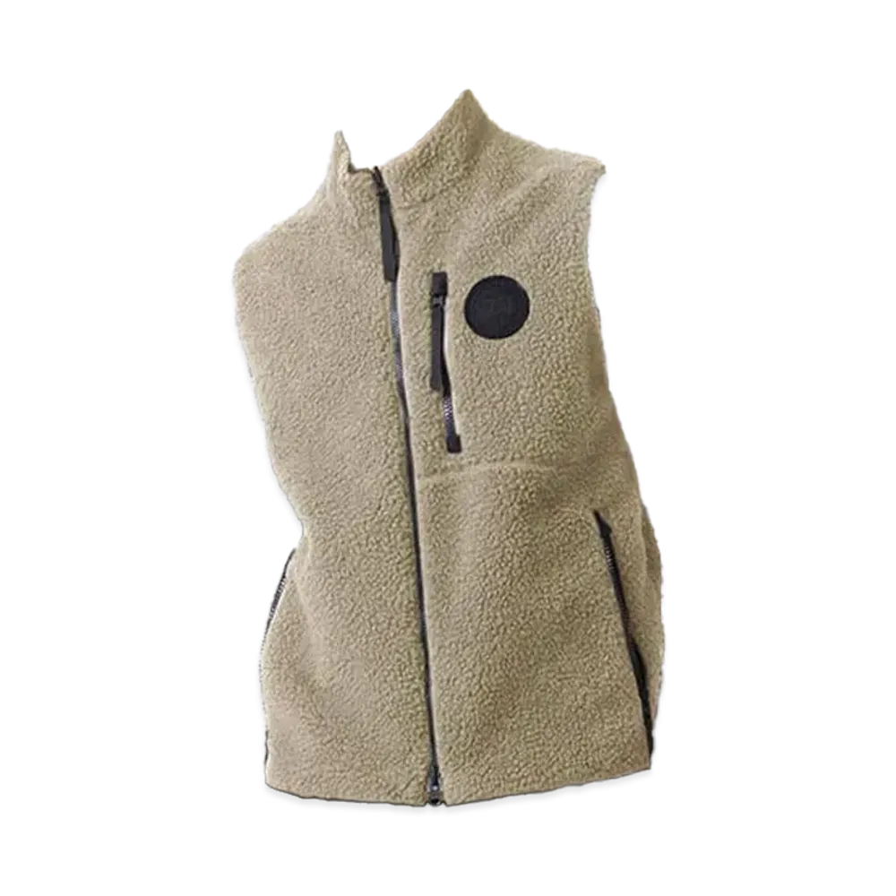 CANADA GOOSE Kinross Reversible Fleece Vest Black Label Fusion Fit "Tan"