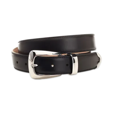 KHAITE Women's Benny Smooth Leather Belt "Black"