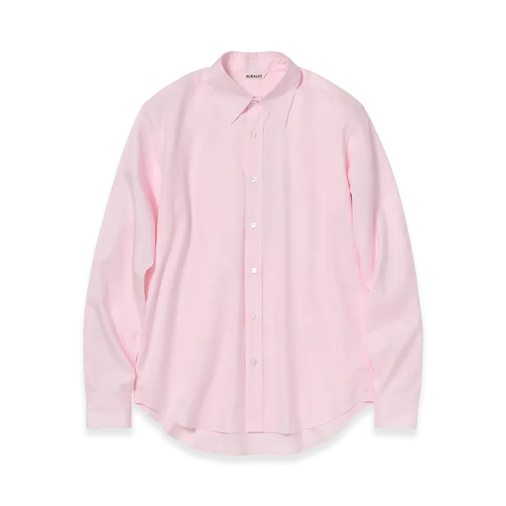 AURALEE Finx Ox Chambray Shirt "Pale Pink"