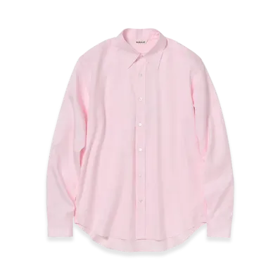 AURALEE Finx Ox Chambray Shirt "Pale Pink"
