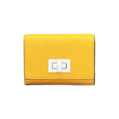 FENDI Micro Tri-Fold Wallet Leather "Yellow"